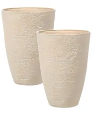Set mit 2 Blumentöpfen CAMIA 51 cm Beige_841578
