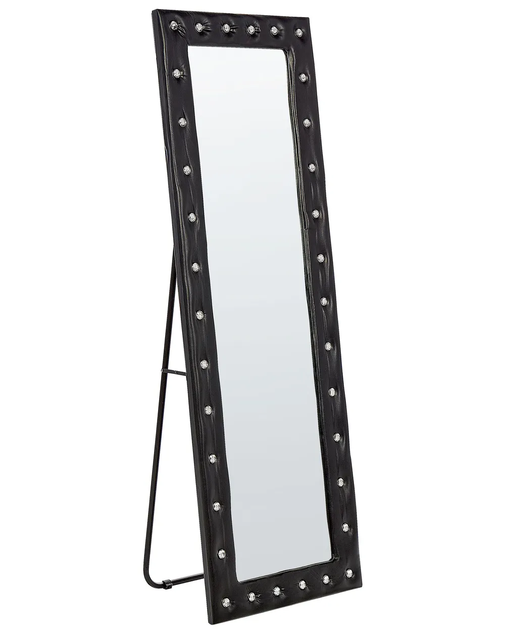 Standing Mirror ANSOUIS 150 cm Faux Leather Black_1006444