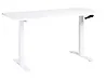 Schreibtisch manuell höhenverstellbar DESTINES 160 cm x 72 cm Weiß