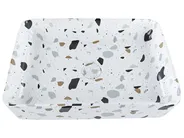 Aufsatzwaschbecken NULES 51 x 34 cm Keramik Terrazzo Optik Terrazzo Weiß_922117