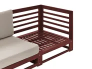 Gartensofa 3-Sitzer TRANI modular zertifiziertes Akazienholz Dunkelrot_852161