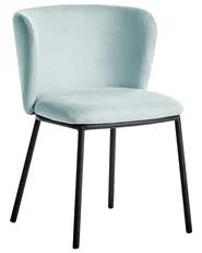 Set of 2 Dining Chairs MINA Fabric Light Blue_954058