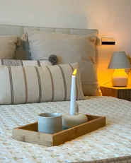 Ottoman Bed TARASCON Fabric Light Beige 140 x 200 cm (EU Double)_1052533