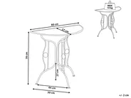 Outdoor Bistrotisch COGGIA 80 cm 37 cm Metall Hellbeige_1002625