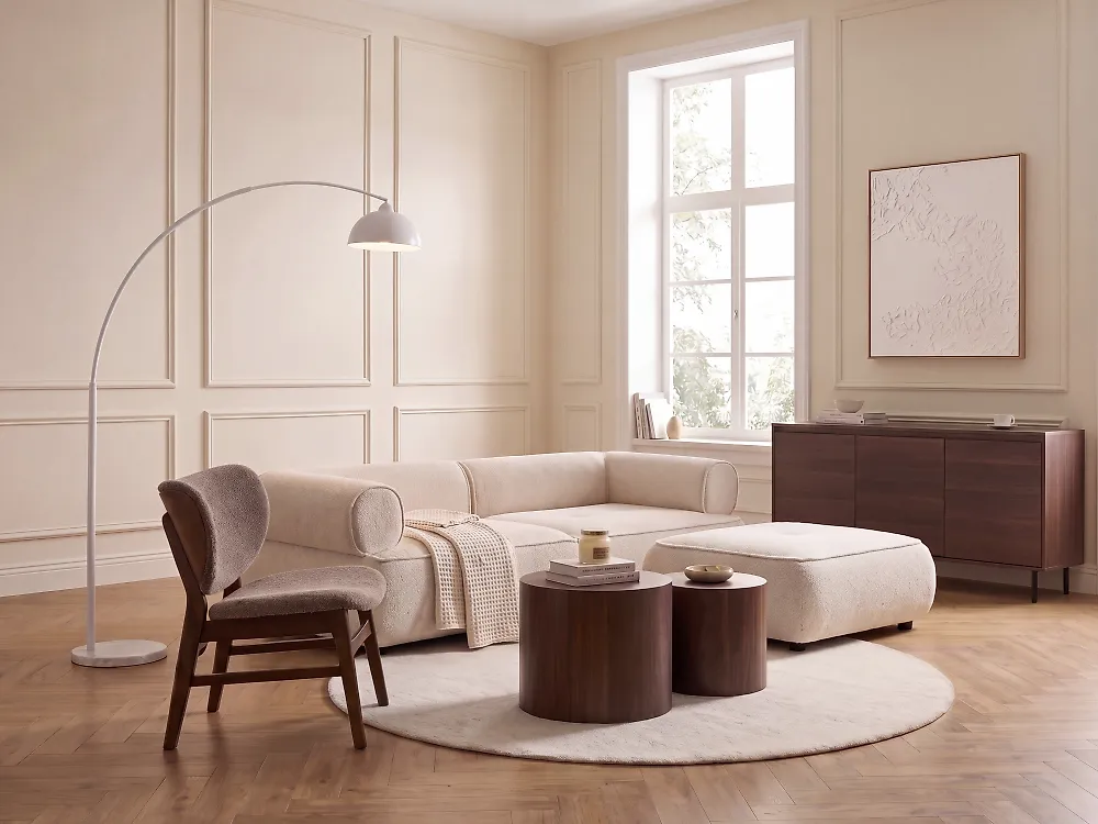 Tagesdecke CHAGYL Baumwolle 220 x 240 cm Hellbeige_1169307