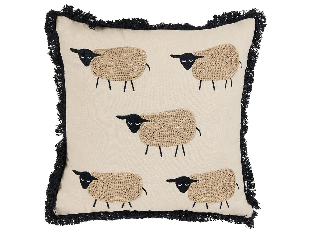 Dekokissen 2er Set BANNU Bouclé 45 x 45 cm Beige_879383