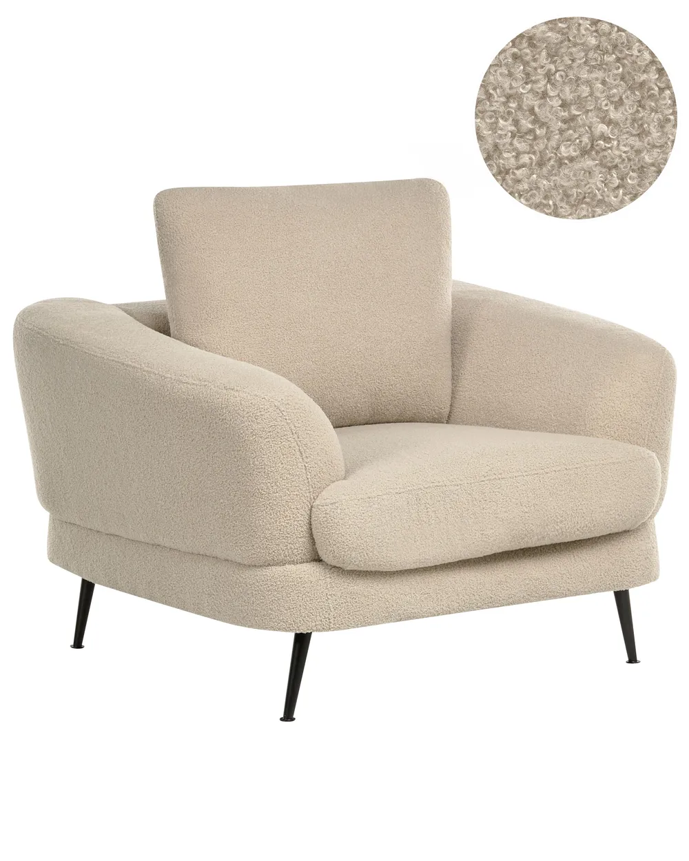 Sessel KJAER Bouclé Hellbeige