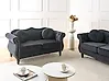 Sofa 2-Sitzer SKIEN Samtstoff Schwarz