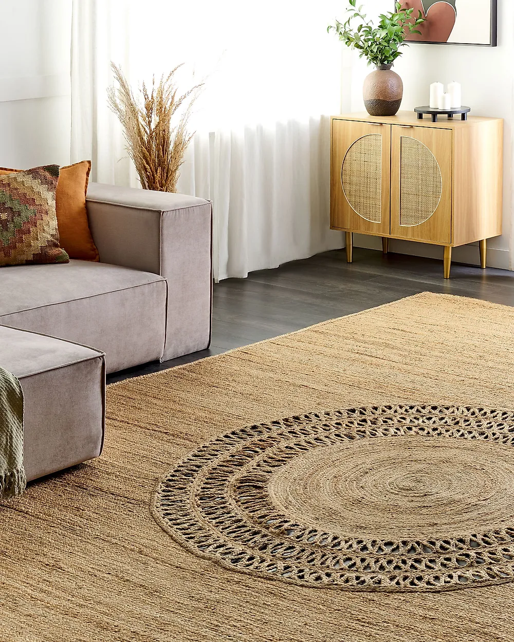 Rug BOGAZOREN Beige 160 x 230 cm Jute_1182700