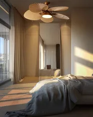 Ceiling Fan with Light BORMEJO with Remote LED Gold_988788