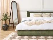 Bed Corduroy VINAY 160 x 200 cm (EU King Size) Olive Green_898745