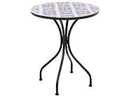 Bistro Set SIPONTO Metall Weiß / Blau_1155716