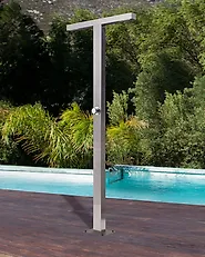 Freestanding Outdoor Shower URZULAI Silver_1173609