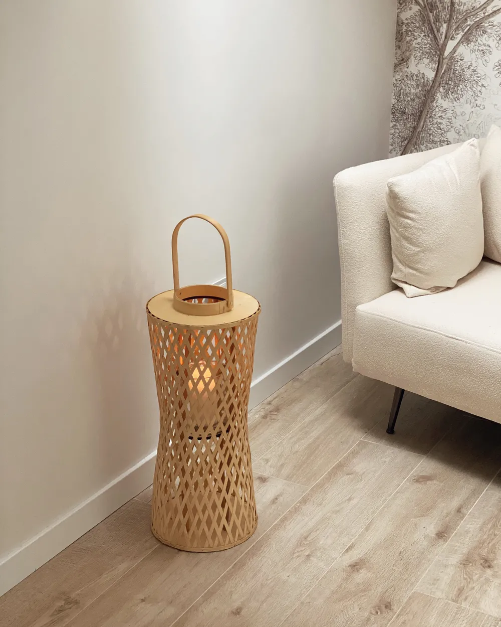 Laterne MACTAN 58 cm Bambus Naturfarben_973038