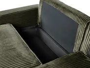 Corner Sofa Bed 3 Seater ABACKA with Storage Corduroy Green Left Hand_959945