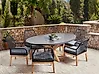 Gartenmöbel Set 6-Sitzer ORISTANO inkl. Kissen Beton Schwarz