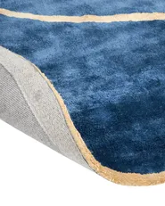 Teppich KANRACH Marineblau 200 x 200 cm Viskose_904049