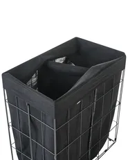 Wäschekorb CULPINA Metall Schwarz 100 L_1063720