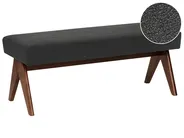Upholstered Bench TAMRE Boucle Black/ Dark Brown_985184