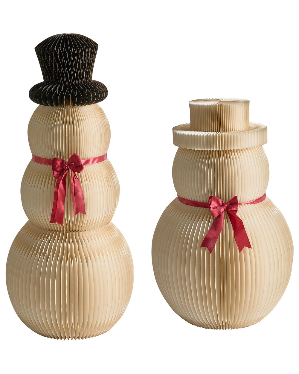Weihnachtsdekoration 2er Set KLARALVEN 90/124 cm Schneemann Beige