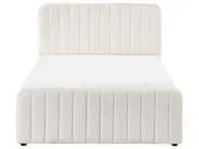 Bett mit Stauraum LUNAN Bouclé Weiß 120 x 200 cm_1048278