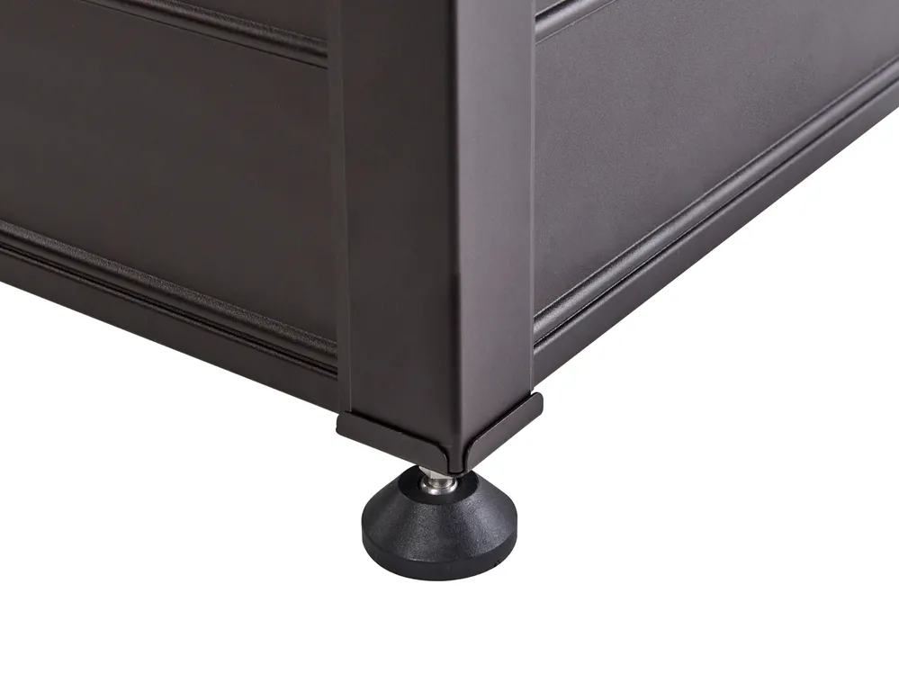 Aufbewahrungsbox CAMPALTO 123 cm 60 cm Metall Dunkelbraun_937899
