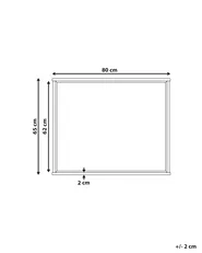 Wandspiegel ROSELL 80 cm 65 cm Hellbraun_952926