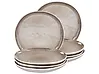 Dessertteller 8er Set COSTMARY Steinzeug Grau 21 cm