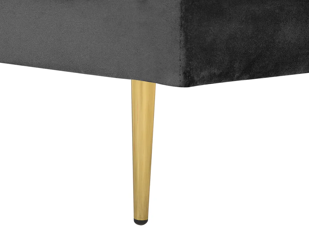 Left-Hand Chaise Longue MIRAMAS Velvet Black_761542