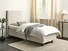 Adjustable Bed Fabric DUKE II 80 x 200 cm (EU Small Single) Light Beige