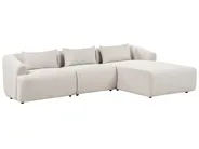 Ecksofa 3-Sitzer SVANSELE Stoff Hellbeige linksseitig_901605