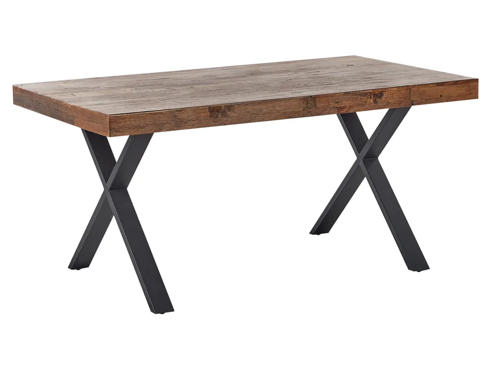 Esstisch CLIFTON Dunkelbraun 160 cm 90 cm Kiefernholz