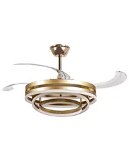 Plafondventilator met verlichting AUCILLA met afstandsbediening LED Goud_1125711