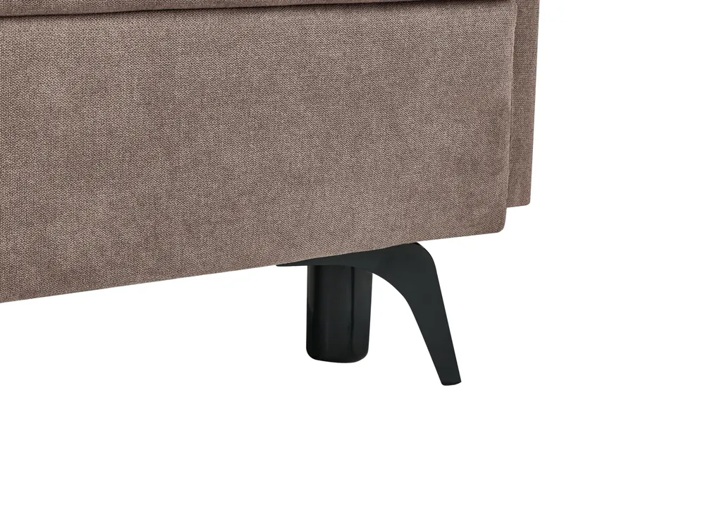 Eckschlafsofa 3-Sitzer KOGE mit Stauraum Stoff Braun linksseitig_1087999
