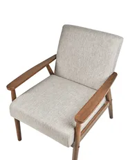 Armchair ESRUM Fabric Dark Brown/ Grey_943373