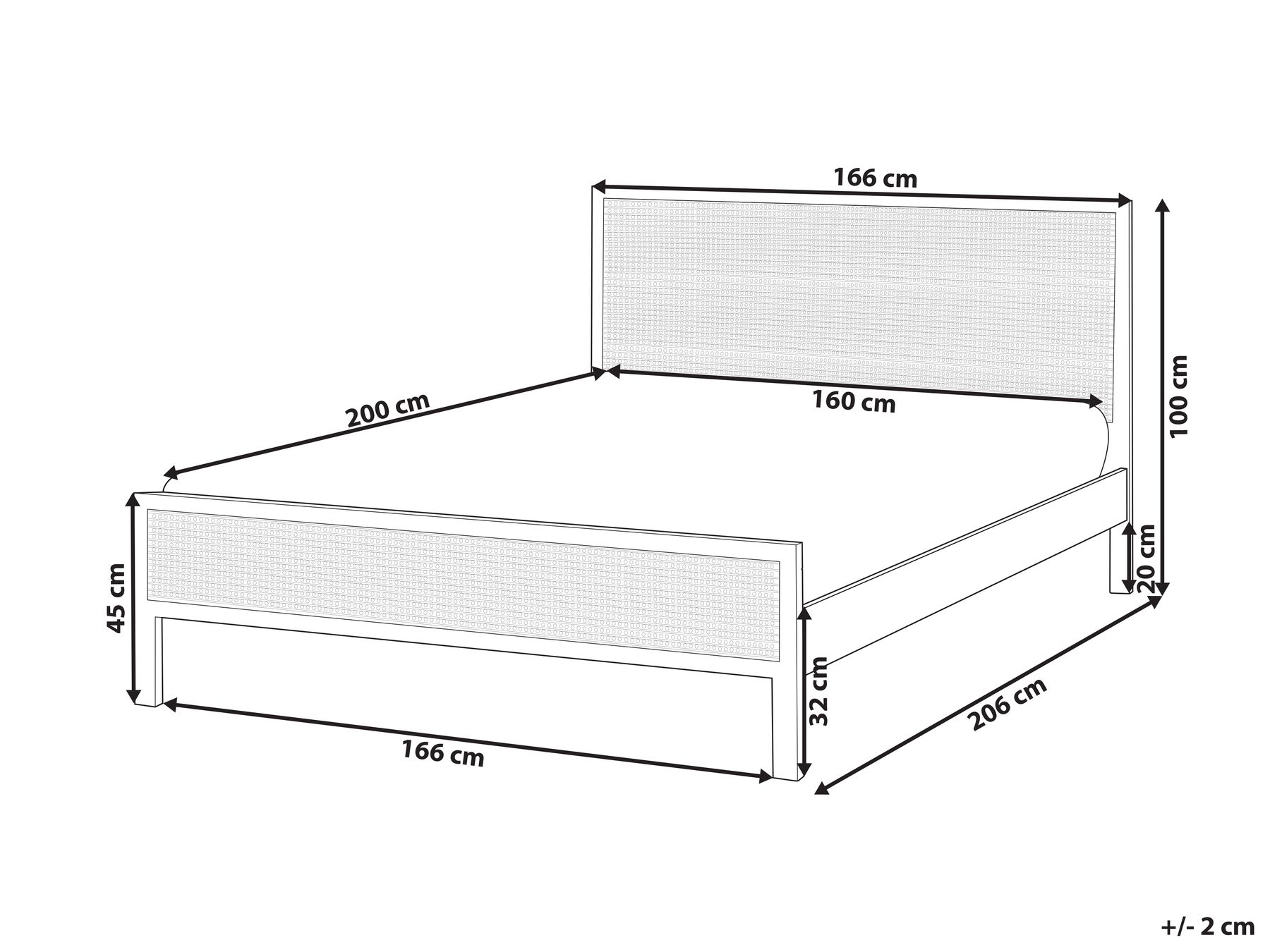 Bett mit Lattenrost Kiefernholz SALERNAS 160 x 200 cm Hellbraun_977058