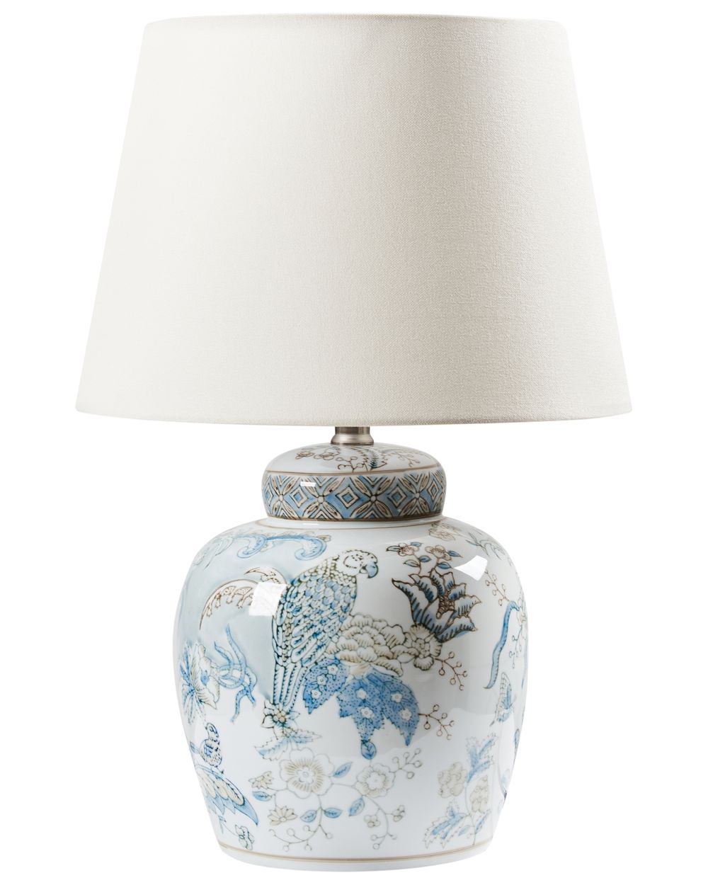 Tischlampe JAMAPA Porzellan Weiß / Blau