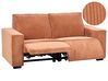 Sofa elektrisch verstellbar 2-Sitzer NUKARI Cord Orange