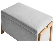 Sofa Set 3-Sitzer EDLAND mit Bank Stoff Hellgrau_1040744