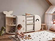 Spielzeugaufbewahrung WHALAN Wal 83 cm Beige_1120821