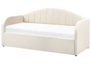 Ausziehbett Bouclé EYBURIE 90 x 200 cm Hellbeige_907952