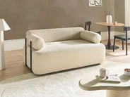 Sofa 2-Sitzer ELVA Bouclé Cremeweiß_1100173