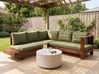 Garten Ecksofa 5-Sitzer MARETTIMO zertifiziertes Akazienholz Grün linksseitig