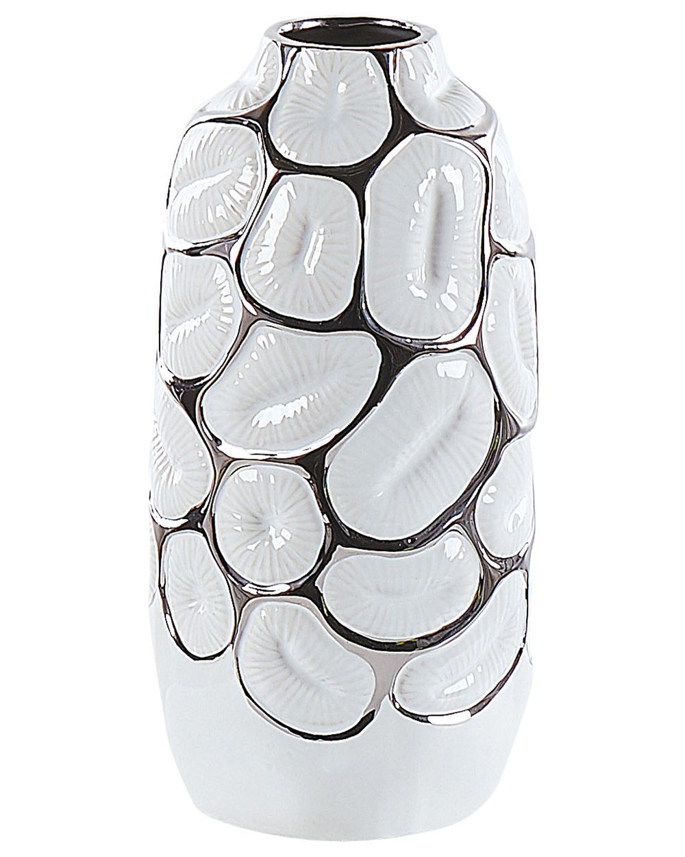 Vase décoratif CENABUM 28 cm Grès Blanc