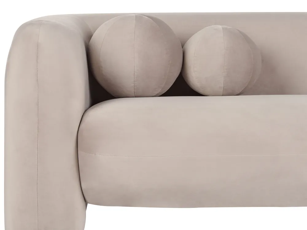 Sofa 3 Seater LEIREN Velvet Taupe_919465