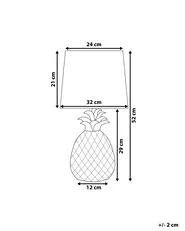 Tischlampe PINEAPPLE Keramik Gold_731630