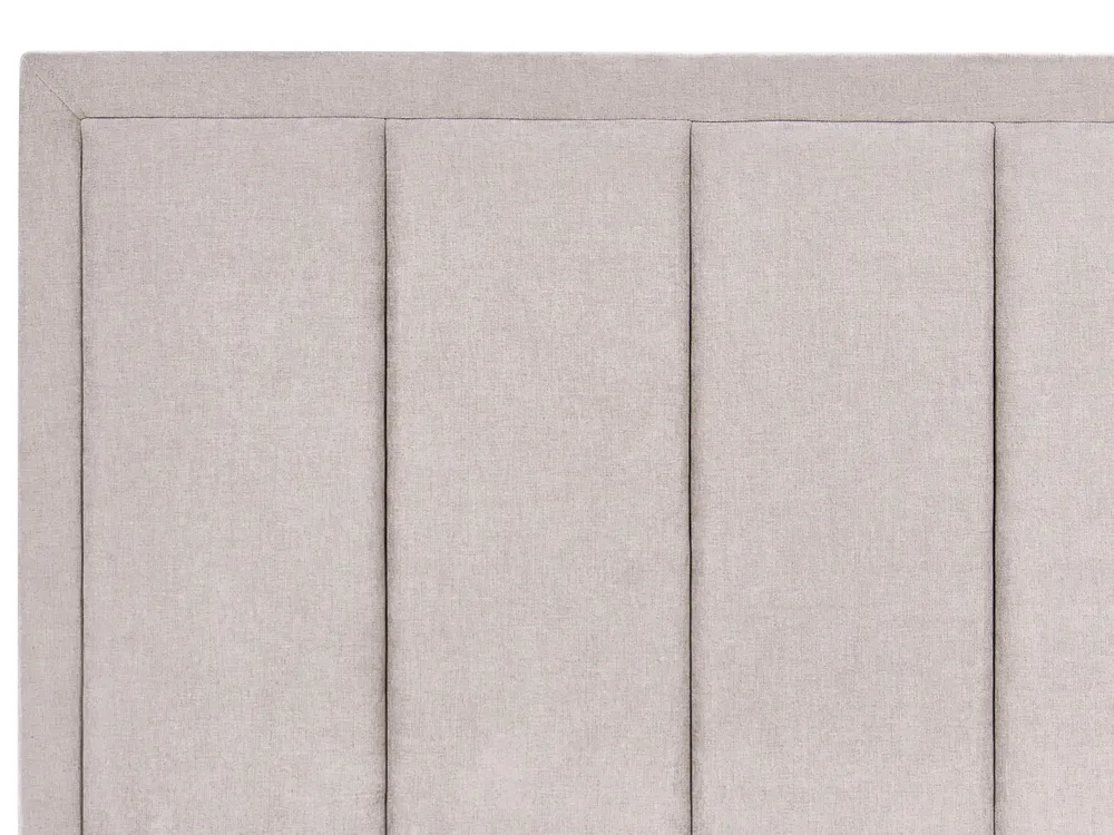 Lit ottoman QUIBERON Tissu chenille Taupe 160 x 200 cm_1023248