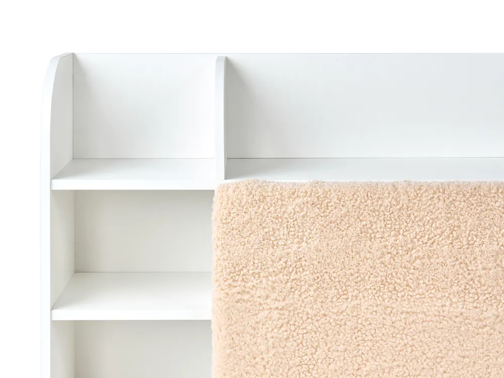 Bed with Storage Drawers BIZOU White 160 x 200 cm (EU King Size)_1033134