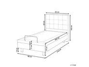Bett verstellbar Stoff DUKE 90 x 200 cm Hellgrau_973510