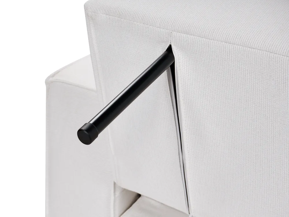 Schlafsofa 3-Sitzer AROLE Stoff Weiß_1056545